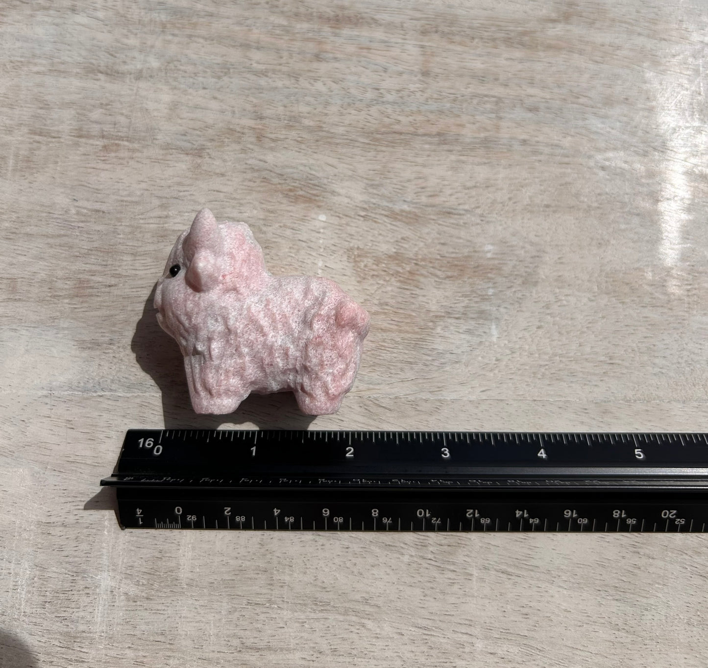 (One) 2" Pink Opal Cow carving ~ $17.99ea