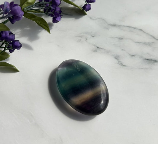 Rainbow Fluorite Palm Stone - 12A