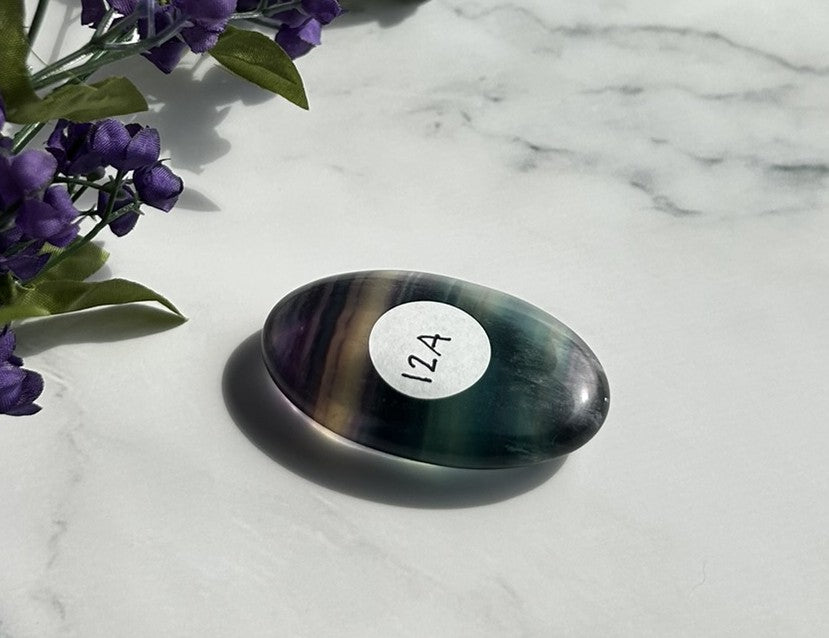 Rainbow Fluorite Palm Stone - 12A