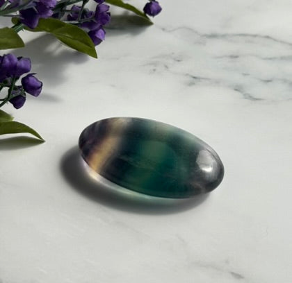 Rainbow Fluorite Palm Stone - 12C