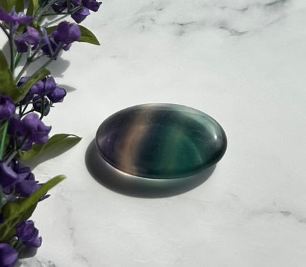 Rainbow Fluorite Palm Stone - 12D