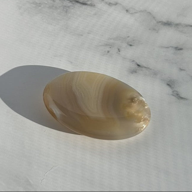 Flower Agate Palm Stone - FA10C