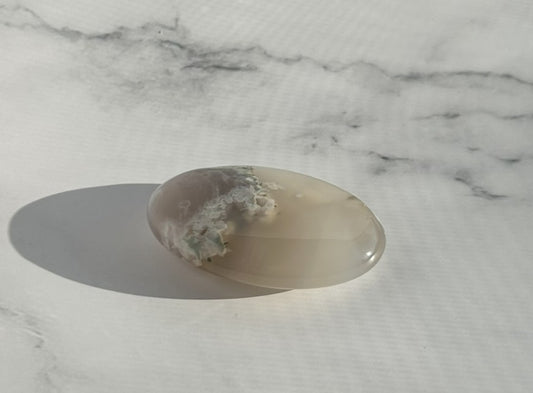 Flower Agate Palm Stone - FA10B
