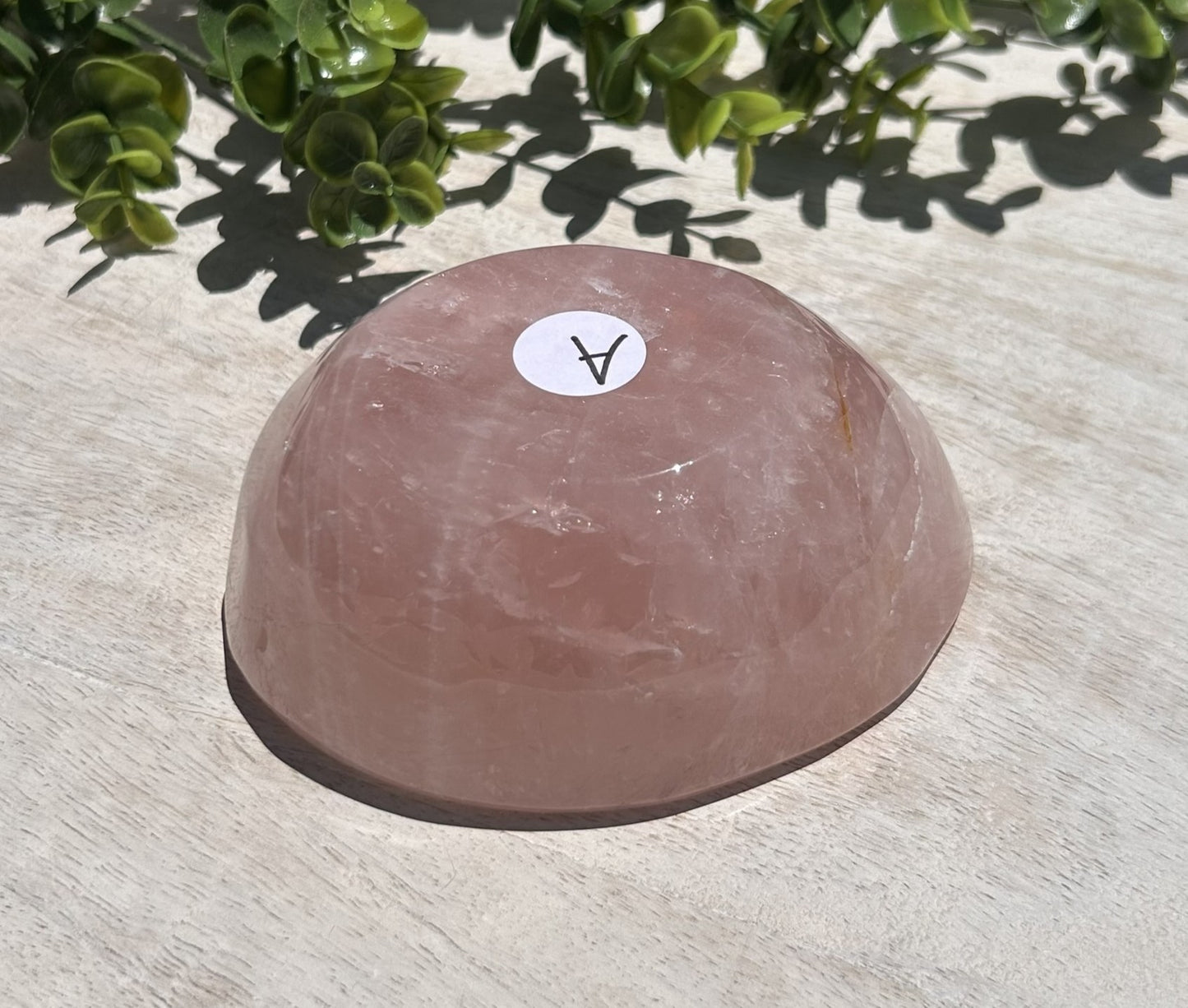 Beautiful Rose Quartz Bowl (4.6"W x 2"H) - #A