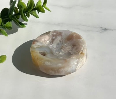 Flower Agate Bowl / Ring Holder (2")  - 8B