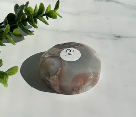 Flower Agate Bowl / Ring Holder (2") - 8A