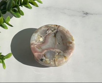 Flower Agate Bowl / Ring Holder (2") - 8A
