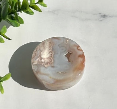 Flower Agate Bowl / Ring Holder (2") - 8H