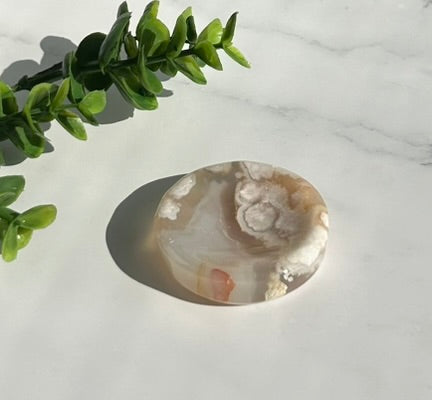 Flower Agate Bowl / Ring Holder (2") - 8G
