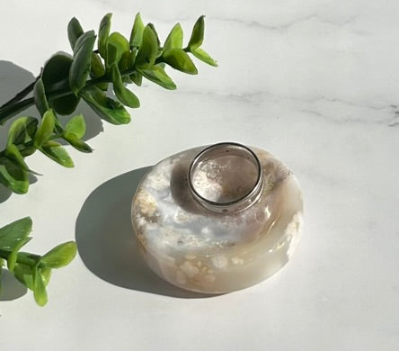 Flower Agate Bowl / Ring Holder (2") - 8C