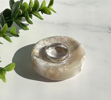 Flower Agate Bowl / Ring Holder (2") - 8C