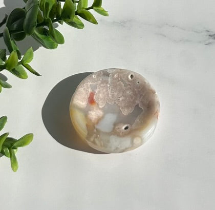 Flower Agate Bowl / Ring Holder (2") - 8I