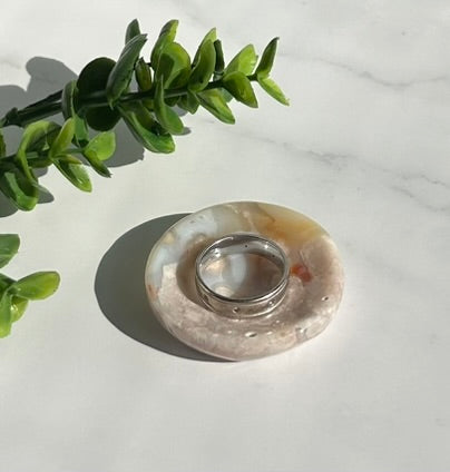 Flower Agate Bowl / Ring Holder (2") - 8I