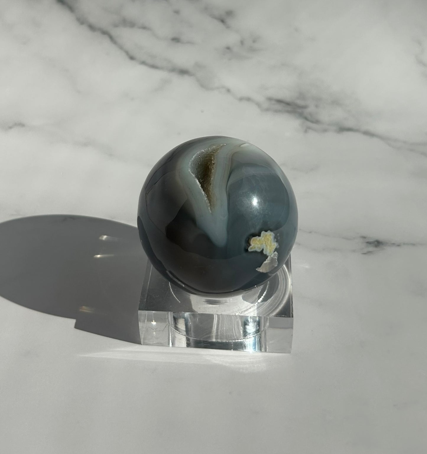 Druzy Agate Sphere - A18D