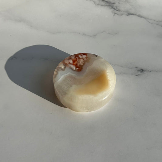 Flower Agate Bowl / Ring Holder (2") - 8E