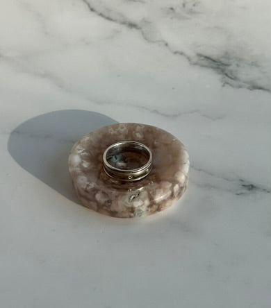Flower Agate Bowl / Ring Holder (2") - 8D