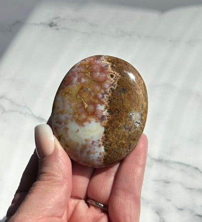 Ocean Jasper Palm Stone - 7K
