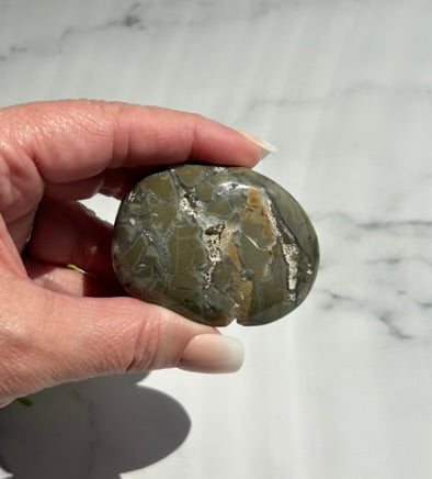 Ocean Jasper Palm Stone - 7B