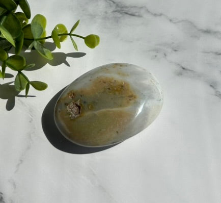 Ocean Jasper Palm Stone - 7A