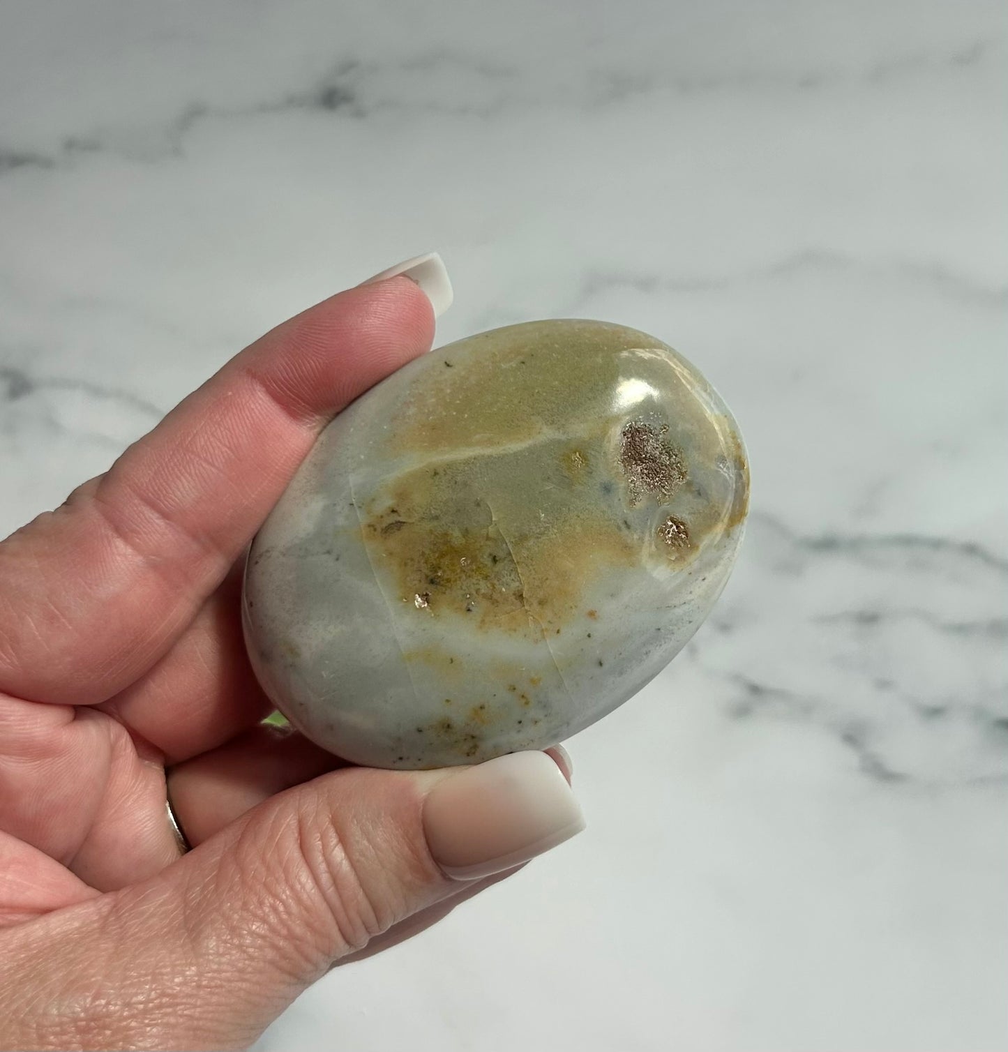 Ocean Jasper Palm Stone - 7A
