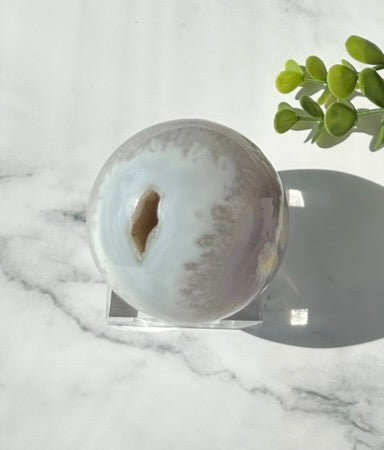 Druzy Agate Sphere - A18B