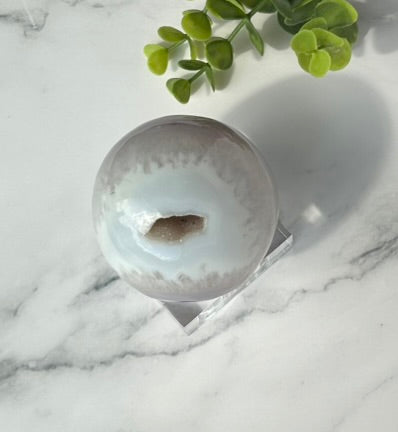 Druzy Agate Sphere - A18B