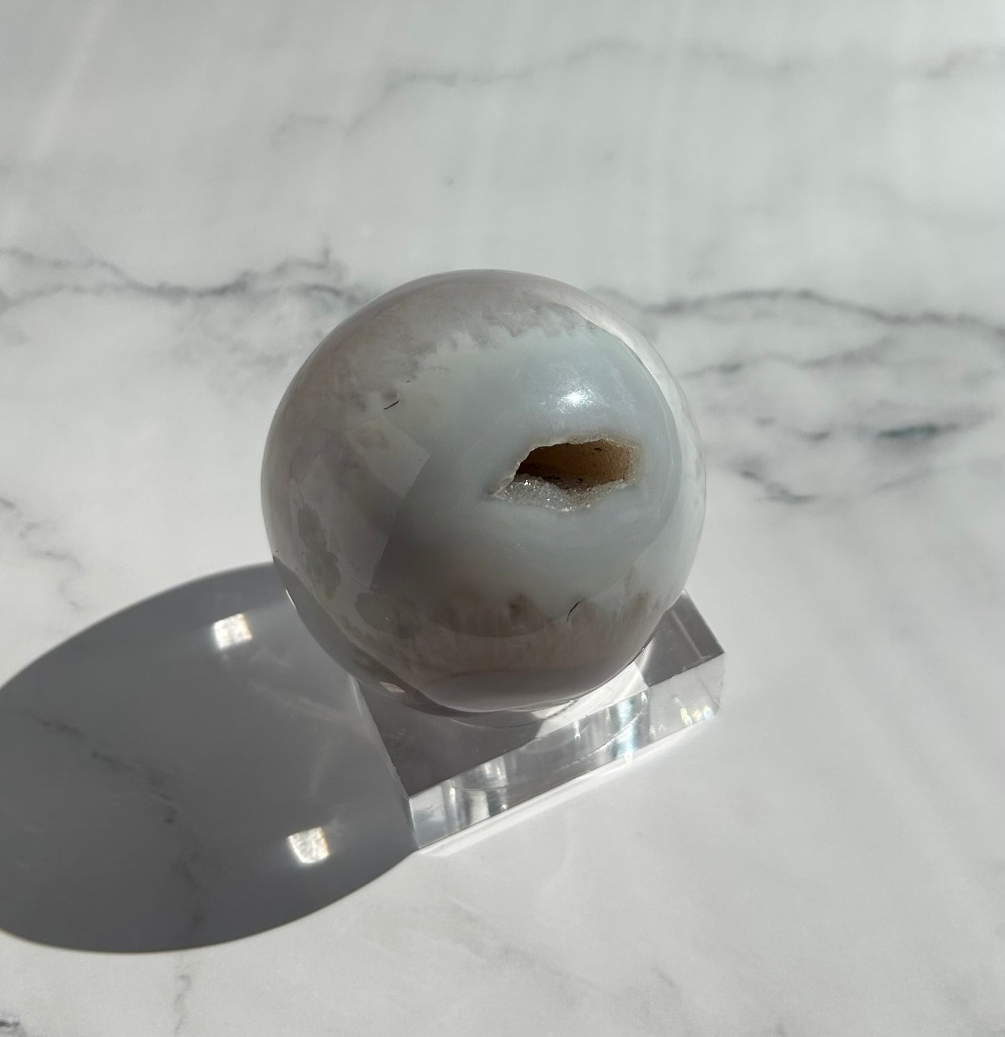 Druzy Agate Sphere - A18B