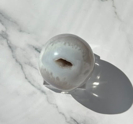 Druzy Agate Sphere - A18B
