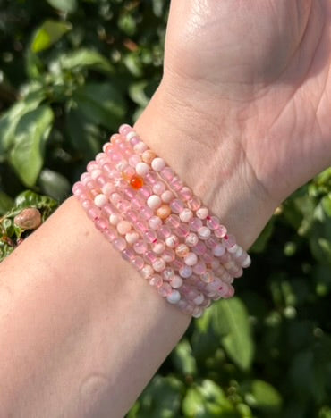Rose Quartz Bracelet - 4mm - $4.99ea