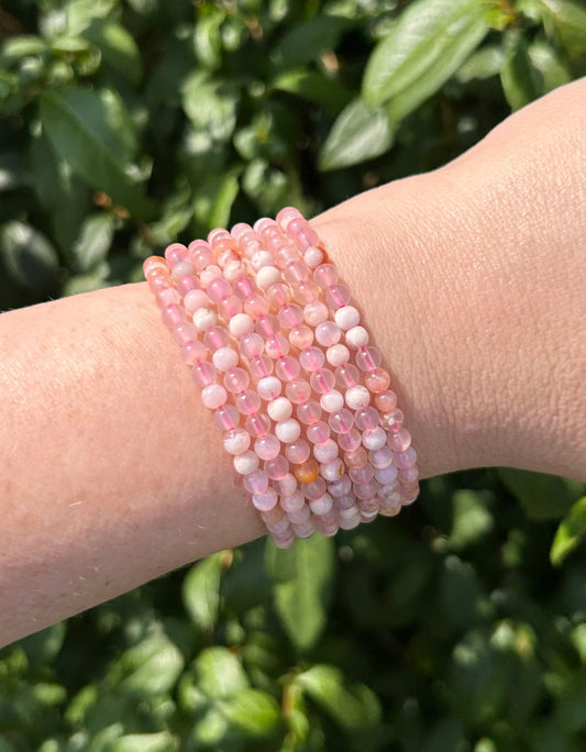 Rose Quartz Bracelet - 4mm - $4.99ea