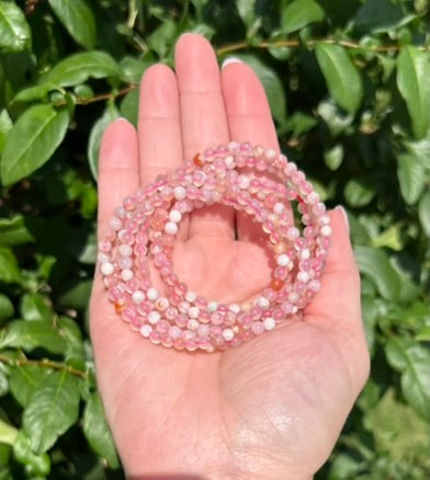 Rose Quartz Bracelet - 4mm - $4.99ea