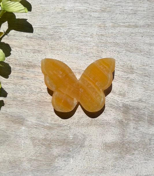 Orange Calcite 3D Butterfly - 5D