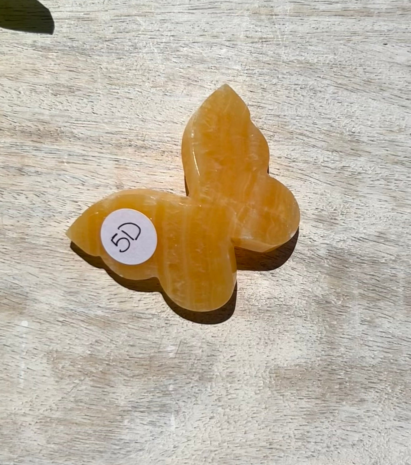 Orange Calcite 3D Butterfly - 5D
