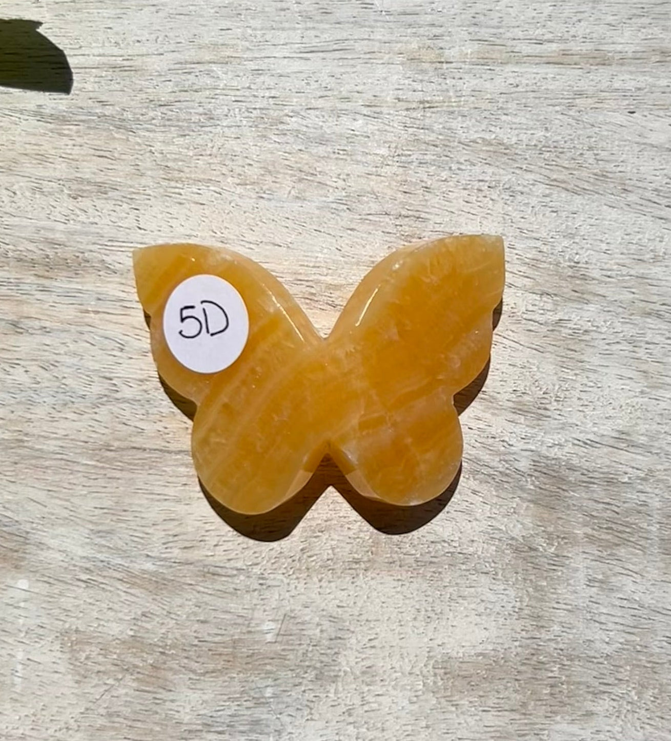 Orange Calcite 3D Butterfly - 5D