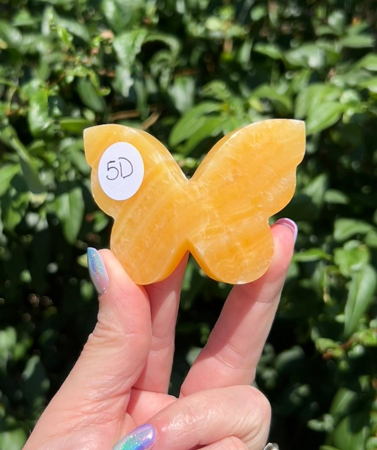 Orange Calcite 3D Butterfly - 5D