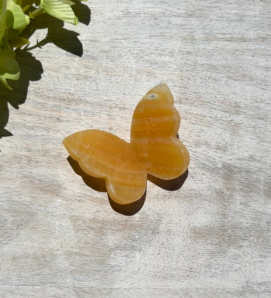 Orange Calcite 3D Butterfly - 5E