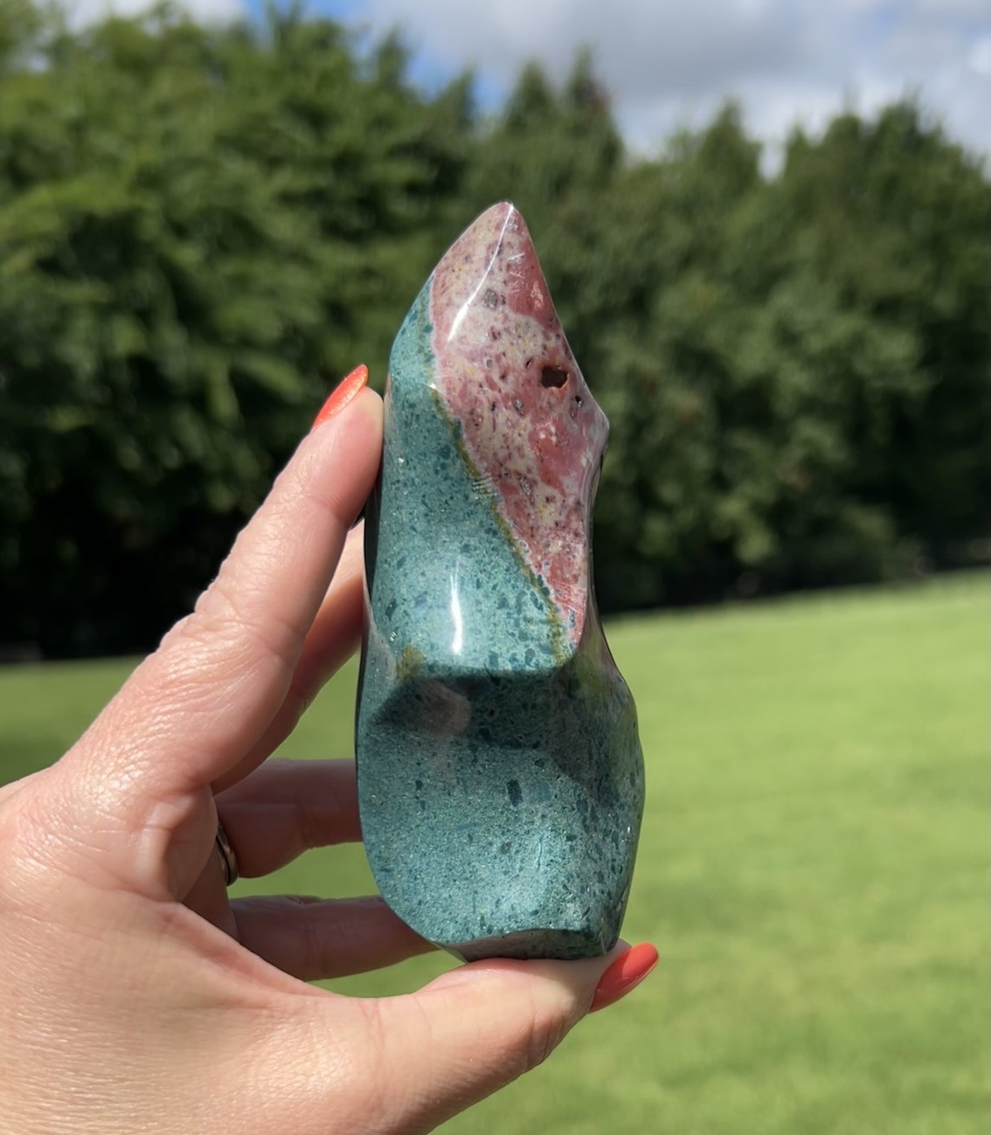 Ocean Jasper Flame (5.3"H)- #T