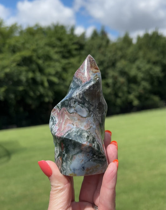 Ocean Jasper Flame (4.5"H)- #S