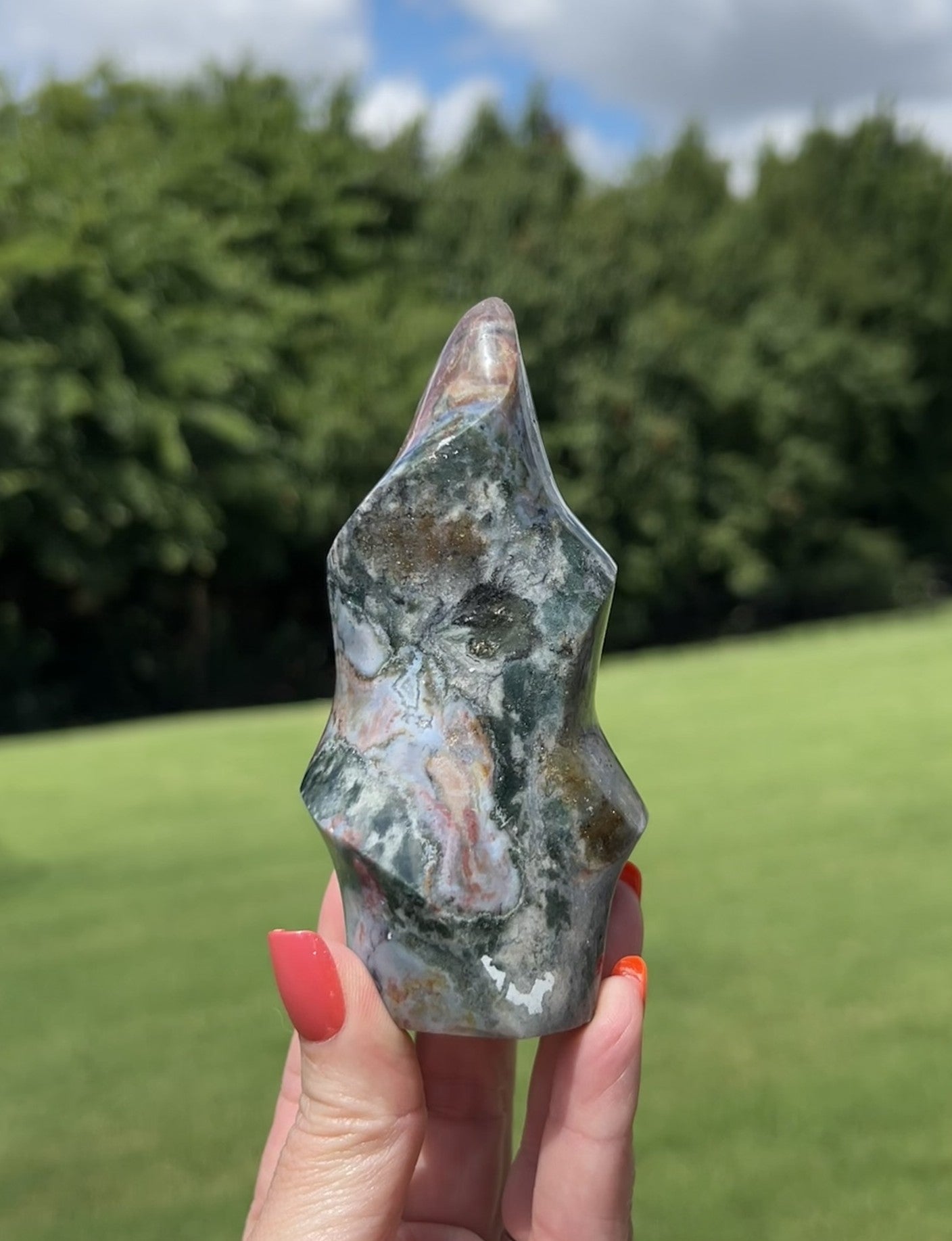 Ocean Jasper Flame (4.5"H)- #S