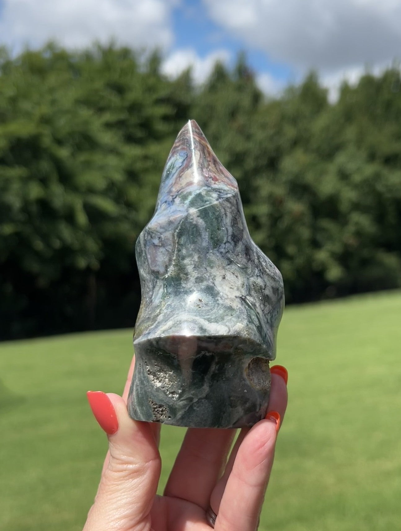 Ocean Jasper Flame (4.5"H)- #S