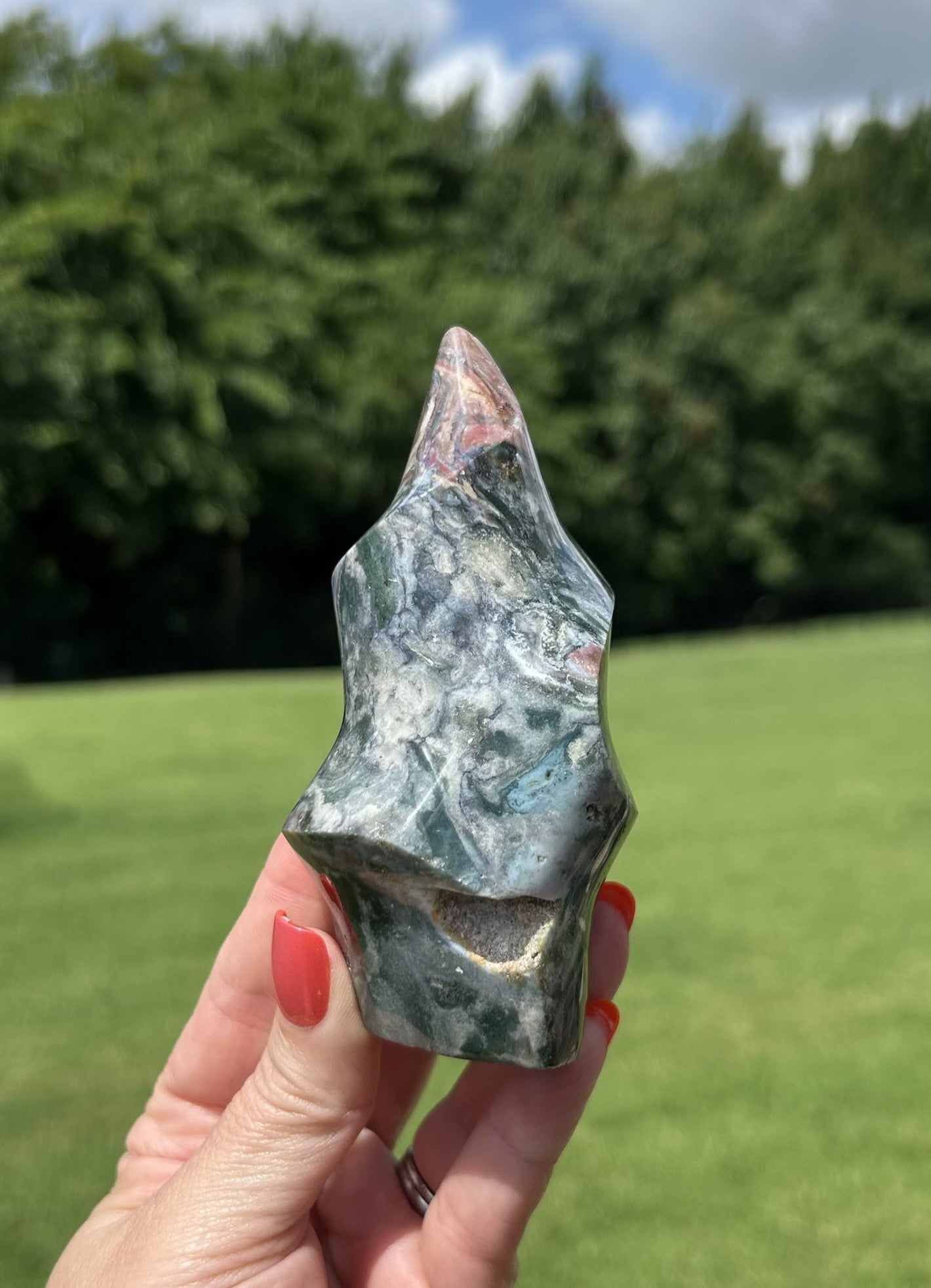 Ocean Jasper Flame (4.5"H)- #S