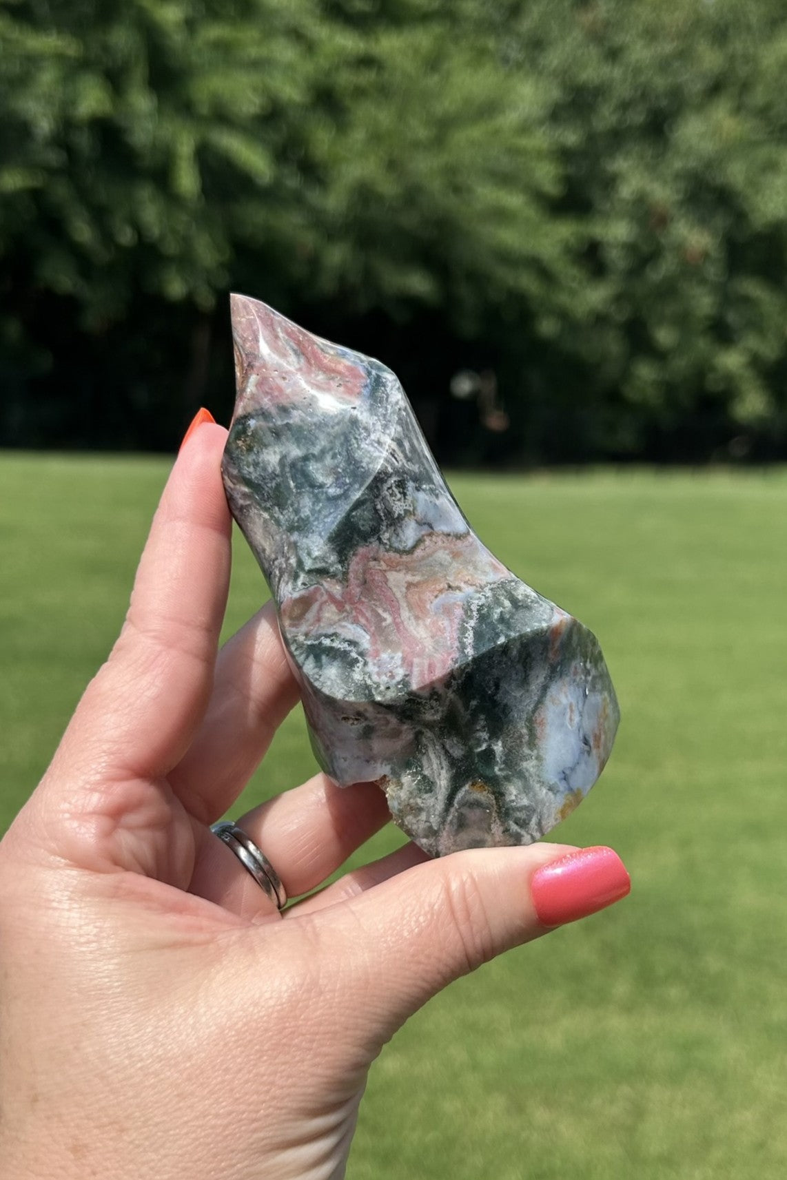 Ocean Jasper Flame (4.5"H)- #S