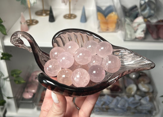 (One) Rose Quartz Mini Sphere - 22mm - Hand selected