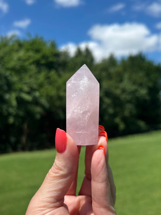 Rose Quartz Tower Small (2.5"H) - 01A