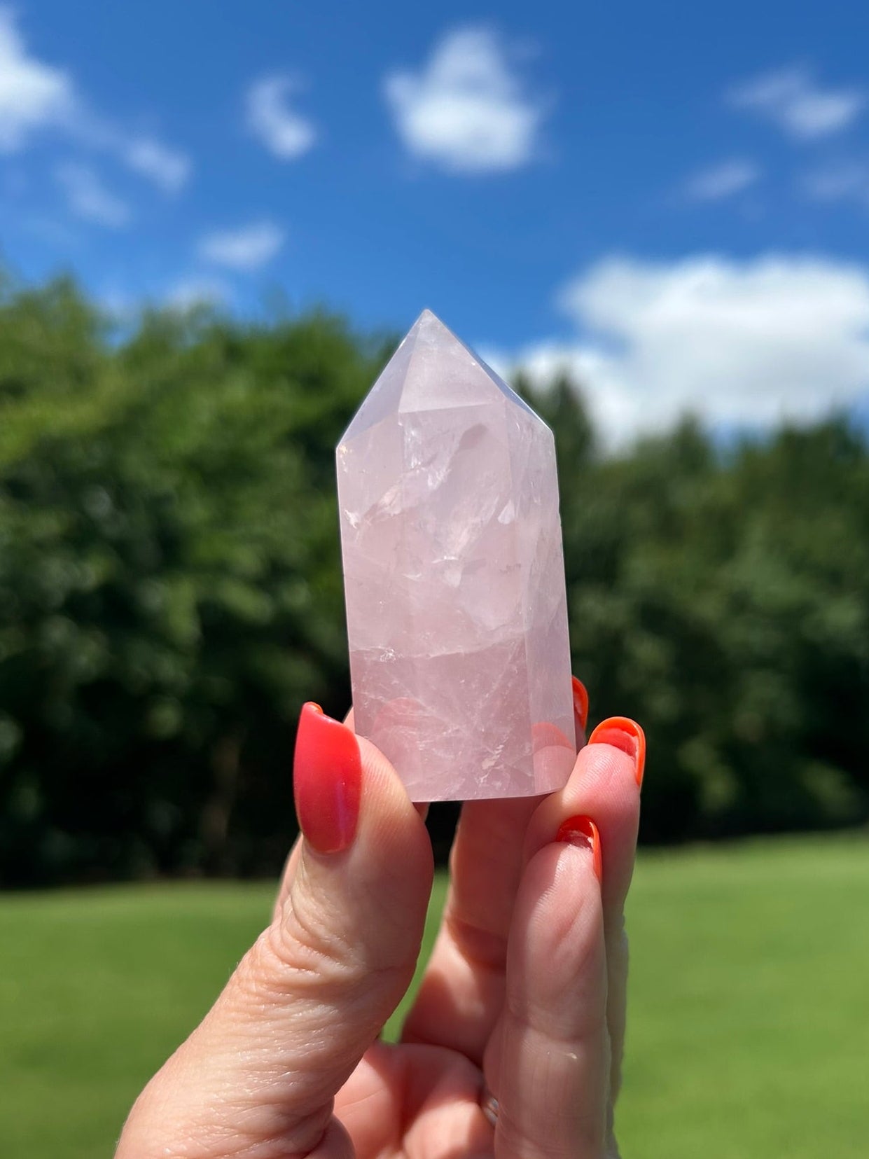Rose Quartz Tower Small (2.5"H) - 01A