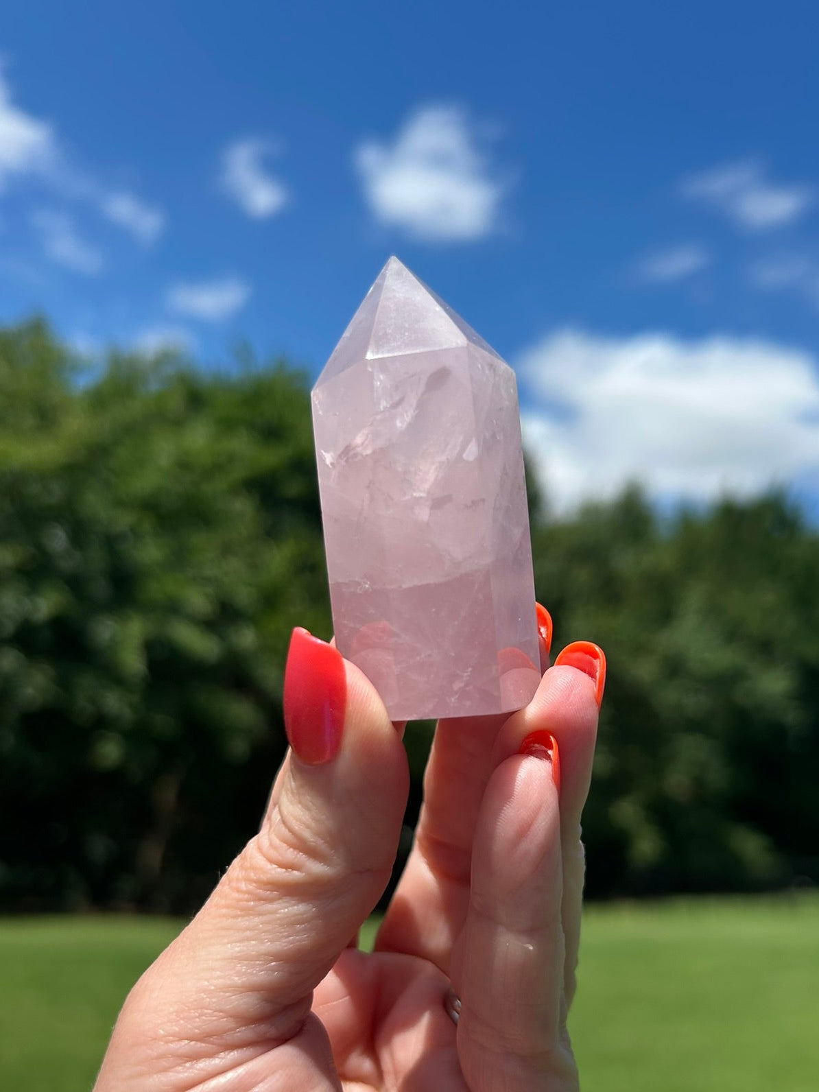 Rose Quartz Tower Small (2.5"H) - 01A
