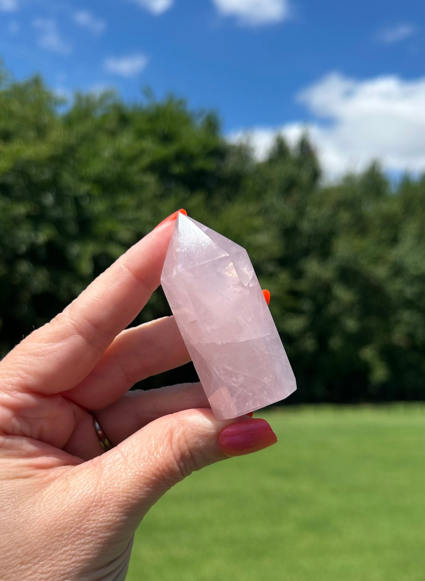 Rose Quartz Tower Small (2.5"H) - 01A
