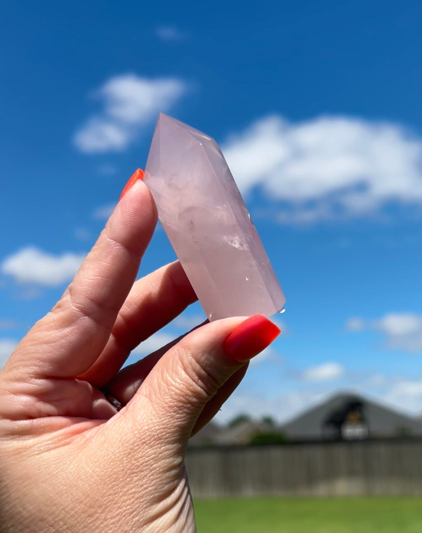 Rose Quartz Tower Small (2.5"H) - 01C