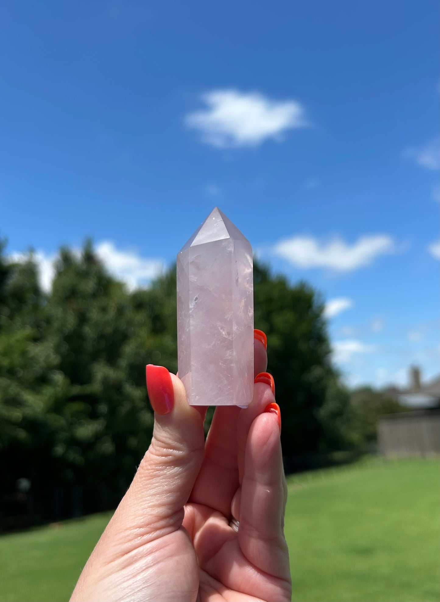Rose Quartz Tower Small (2.5"H) - 01C