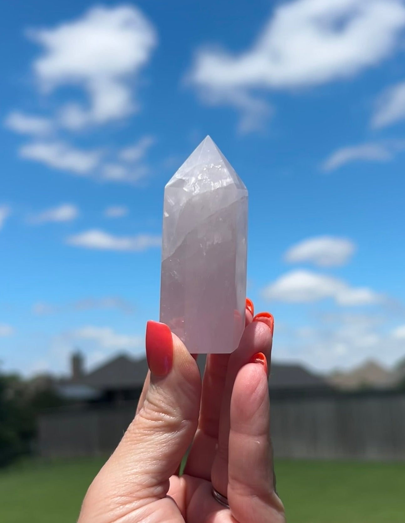 Rose Quartz Tower Small (2.5"H) - 01B